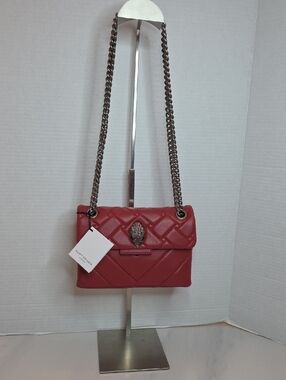 Kurt Geiger London Mini Kensington Leather Crossbody Bag In Red - New